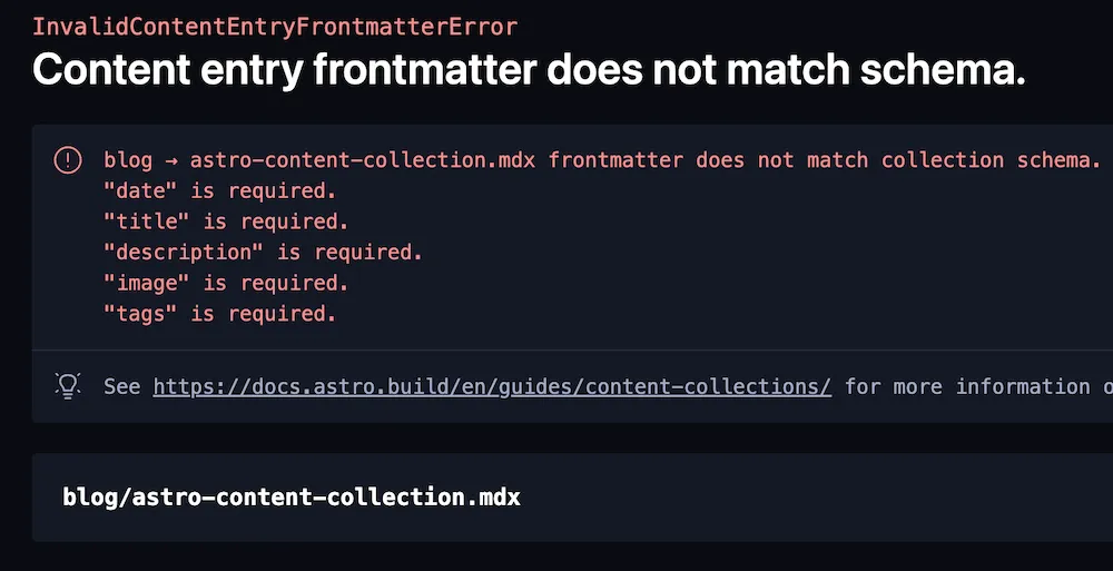 frontmatter error